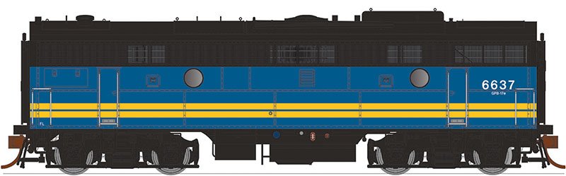 Rapido Trains 223518 HO VIA Rail Canada GMD F9B Diesel Loco w/DCC/Sound #6653
