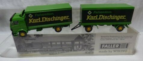 Faller 985 HO 1:87 Mercedes-Benz Van/Trailer Dischinger LR