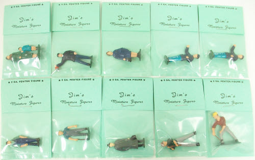 Jim's 10 Pewter Hand Painted O Scale Figure Pack #2