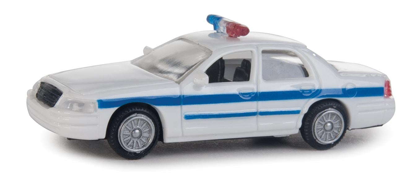 Walthers 949-12025 HO White Ford Crown Victoria Interceptor Police Car