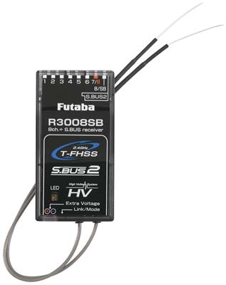 Futaba 01102204-3 R3008SB 2.4GHz T-FHSS S.Bus High Voltage Telemetry Receiver