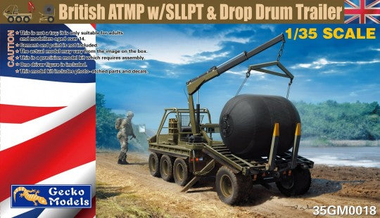 Gecko Models 35GM0018 1:35 British ATMP with SLLPT & Drop Drum Trailer Kit