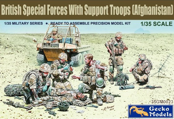 Gecko Models 35GM0023 1:35 British Special Forces with Support Troops Figure Kit
