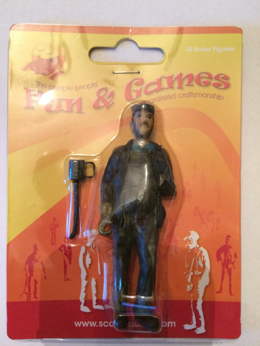 F&G GLR01 Handpainted G Scale Engineer w Oil Can Figure