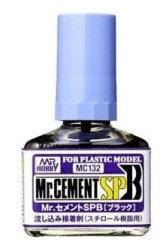 Gunze MC132 Mr. Cement SPB Black 1-1/3 Oz. Bottle (Pack of 6)