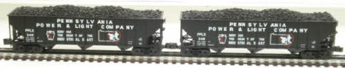 Lionel 6-21884 O Gauge PRR Penn Power & Light 3-Bay Hopper (Set of 2)