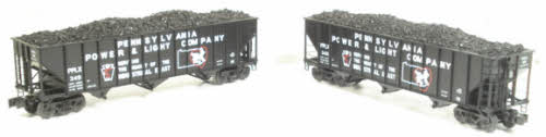 Lionel 6-21884 O Gauge PRR Penn Power & Light 3-Bay Hopper (Set of 2)