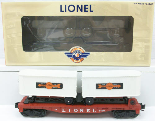 Lionel 6-39463 O Gauge PWC Flatcar with Cooper-Jarrett Trailers #6430
