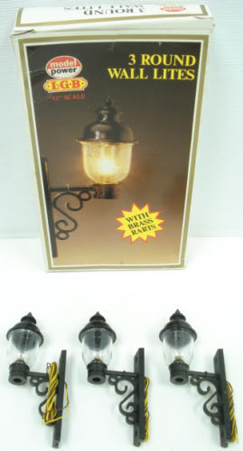 Model Power 999 G Scale Round Wall Lights (Box of 3)