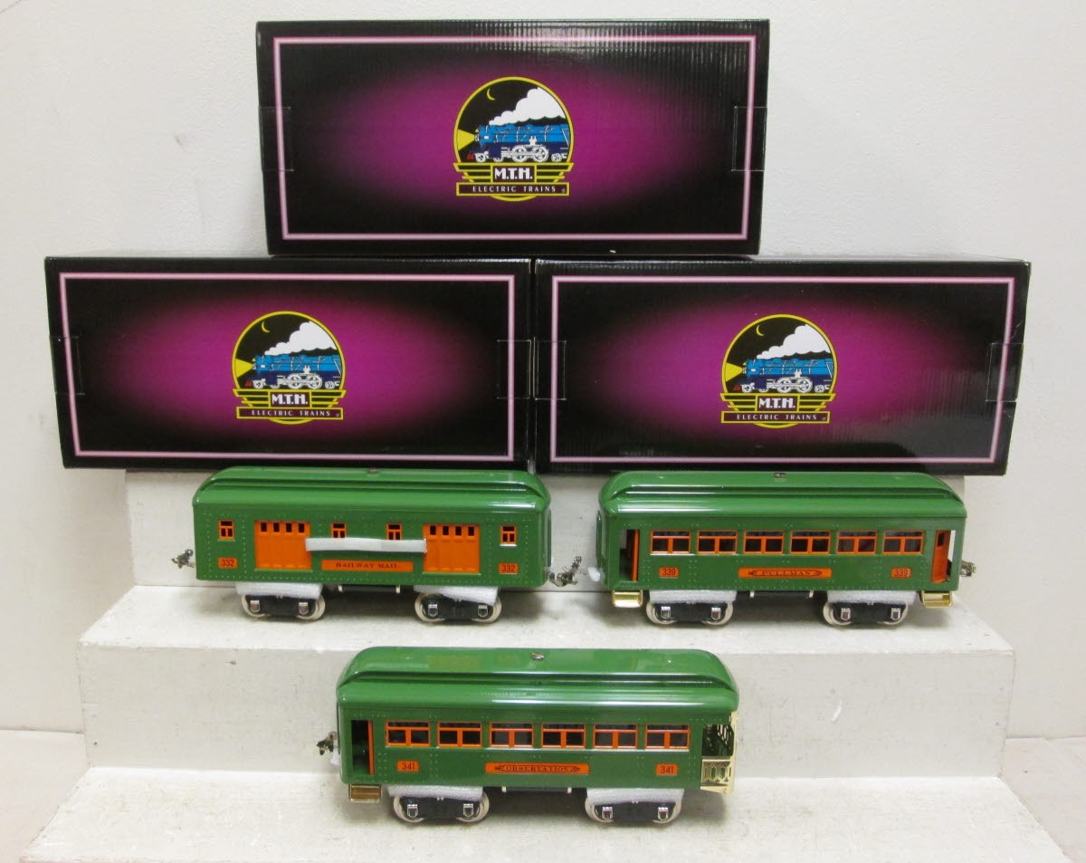 MTH 10-5072 Std.Gauge Green 300 Series Passenger Car Set (Set of 3)