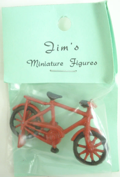Jim's O Scale Pewter Red & Black Bicycle