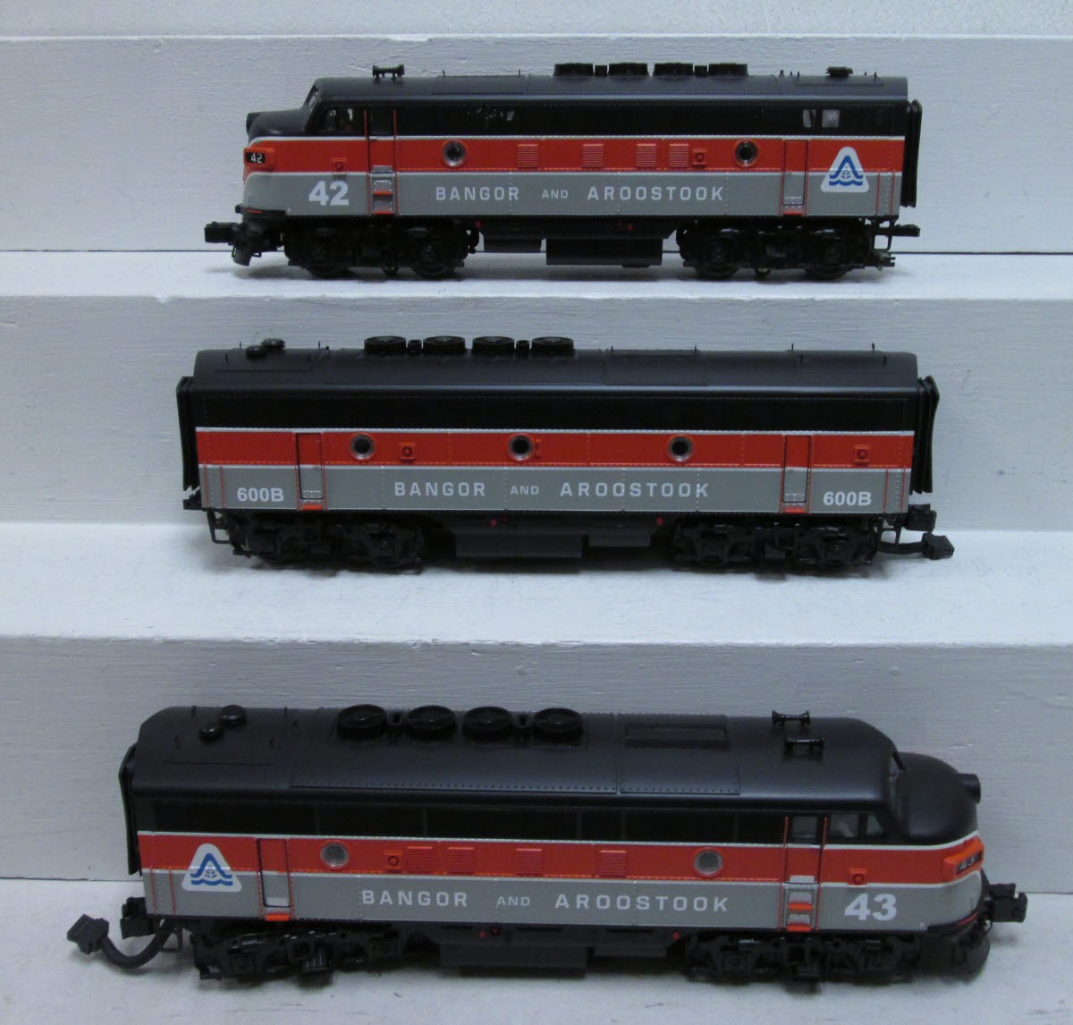 MTH 20-2616-1 O Bangor & Aroostook F3 ABA Diesel Engine Set w/PS 2.0 #42/43/600B