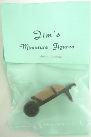 Jim's O Scale Brown Pewter Wheelbarrow