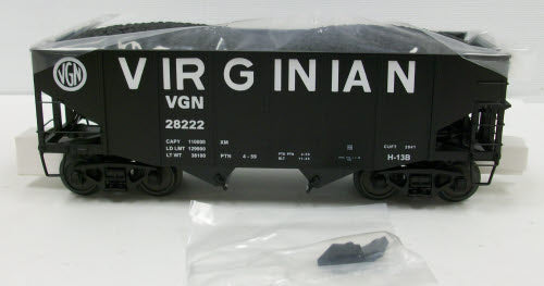 MTH 20-97234 O Gauge Virginian 2-Bay Fish Belly Hopper #28222 w/Coal Load