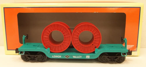 Lionel 6-26603 O Lehigh Valley Depressed Flatcar with Reels