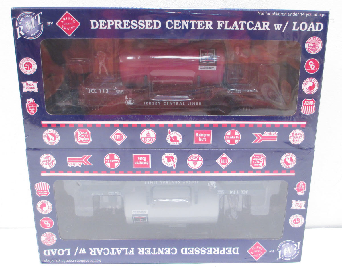 RMT 96526 O CNJ Depressed Center Flatcar (Set of 2)