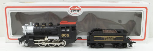 Model Power 6720 HO Scale ATSF 605 Steam Locomotive & Tender