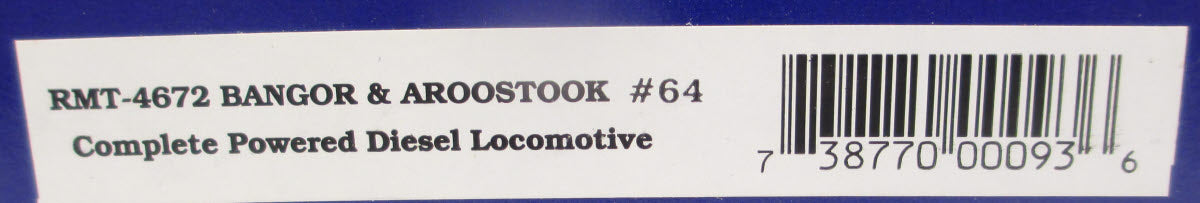 RMT 4672 O BAR Powered BEEP Diesel Locomotive #64