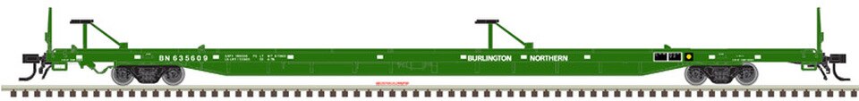 Atlas 20005242 HO Burlington Northern 89' 4" ACF Intermodal Flatcar #635602
