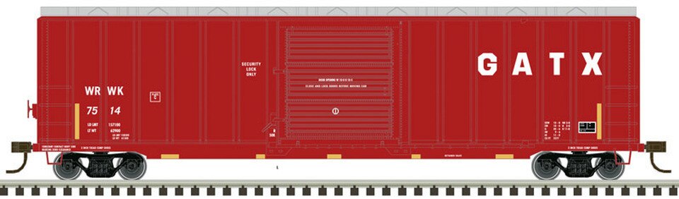 Atlas 20005649 HO GATX Leasing WRWK 50' Berwick Boxcar #7477