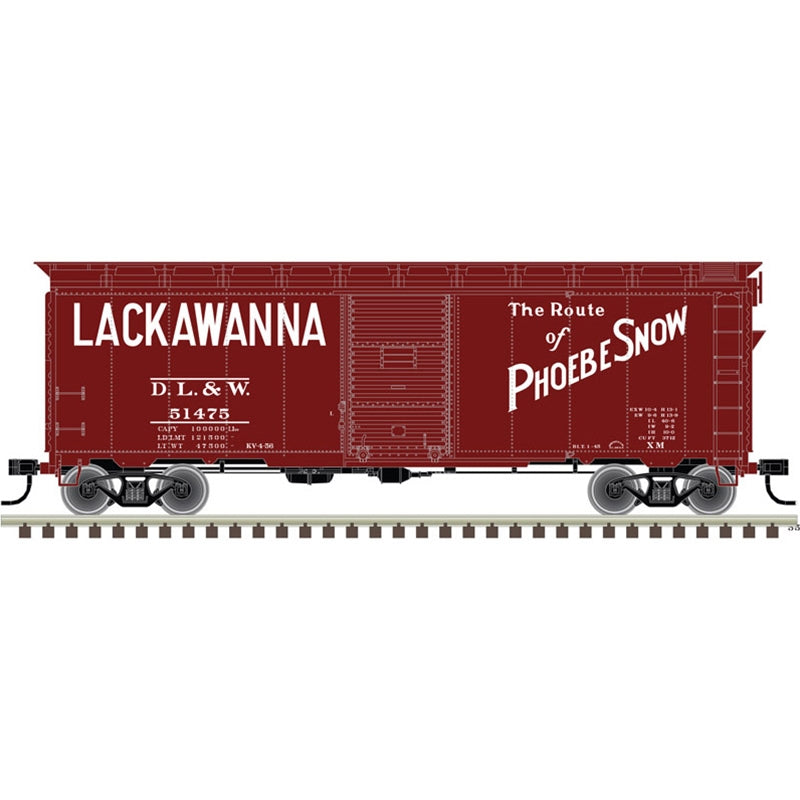 Atlas 20006238 HO Lackawanna TMAN 1937 AAR 40' Boxcar Kit #51496