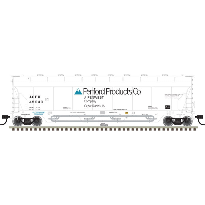 Atlas 20006289 HO Penwest Pressureaide Covered Hopper #45929