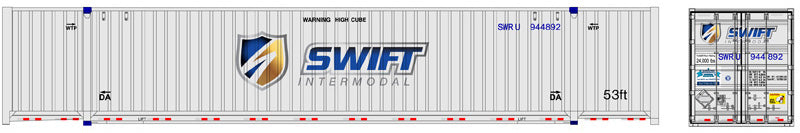 Atlas 20006672 HO Swift 53' Jindo Container Sheild Set #2