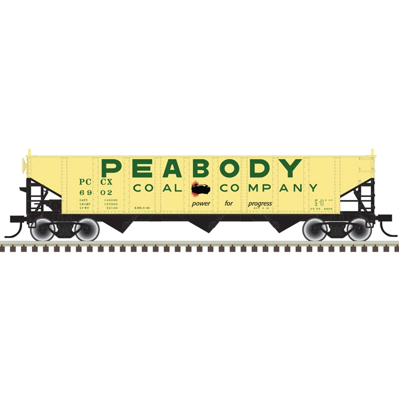Atlas 20006919 HO Peabody Coal PCCX AAR 70 Ton 3-Bay Open Hopper #6933