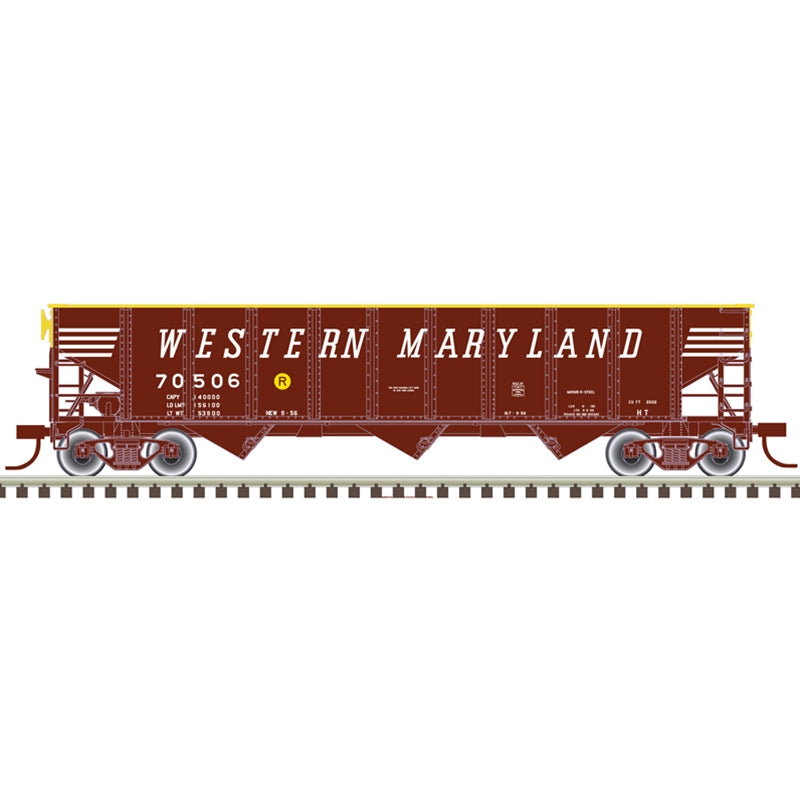 Atlas 20006924 HO Western Maryland AAR 70 Ton 3-Bay Open Hopper #70506