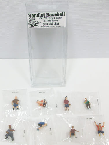 Sandlot Baseball EX1711 8-Piece Losing Bench Figures