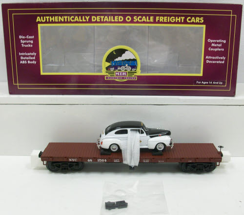 MTH 20-98686 50 Ton 41 Ft. Wood Flatcar w/1941 Ford