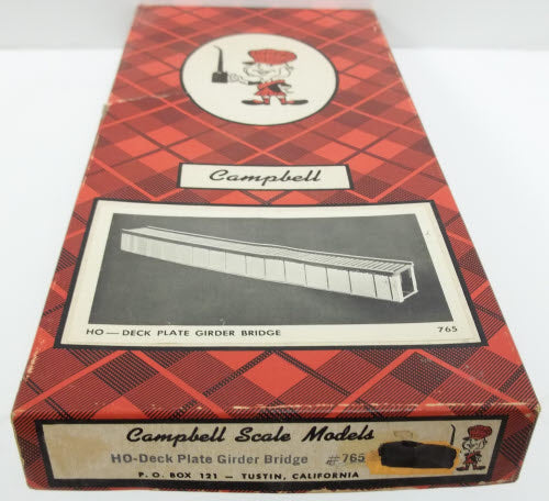 Campbell Scale Models 765 HO 70' Deck Plate Girder Bridge Kit