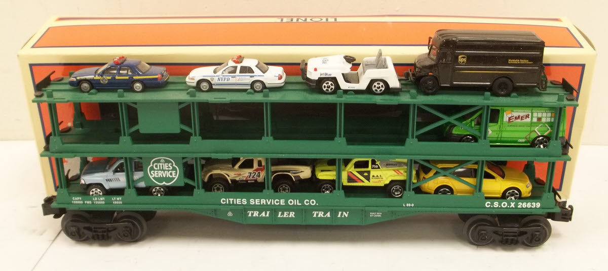 Lionel 6-26639 O Cities Service 3-Tier Auto Carrier