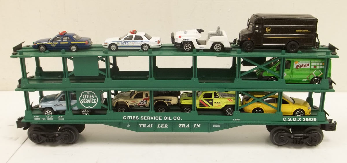 Lionel 6-26639 O Cities Service 3-Tier Auto Carrier