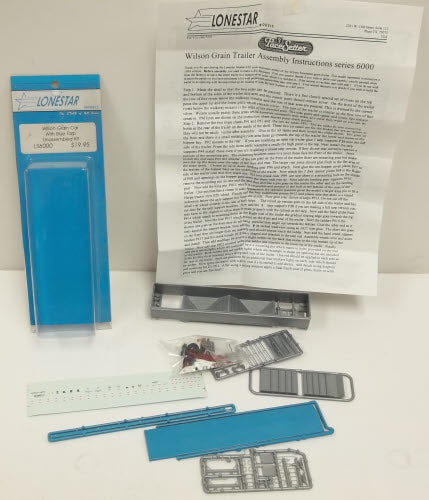 Lonestar Models LS6000 HO Wlison Grain Trailer W/Light Blue Tap Kit