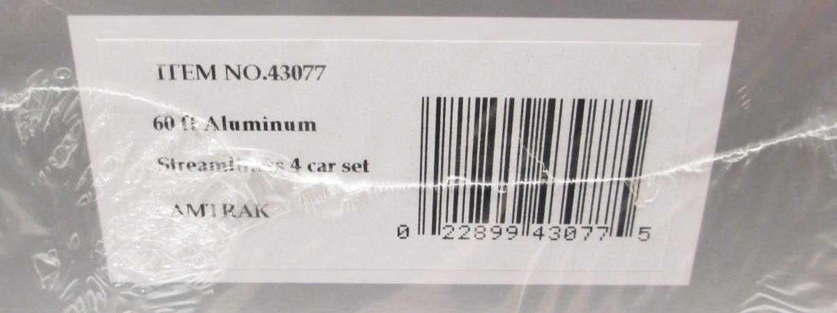 Williams 43077 Amtrak 60 Ft. Streamline Passenger 4-Pack