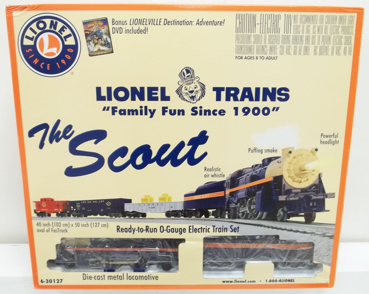 Lionel 6-30127 The Scout 2-4-2 O Gauge Steam Freight Train Set