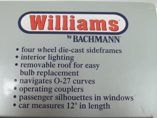 Williams 43264 Santa Fe O27 Streamline Passenger 4-Pack
