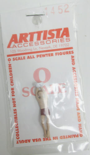Arttista 1452 O Scale Diving Boy Entering Water Pewter Figure