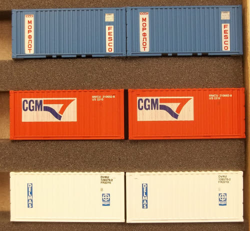 Athearn 2321 HO Container of the World II 20' Containers (Box of 6)