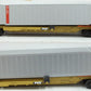 MTH 20-95068 O K-Line Spine Car Set with 2 48' Containers (Set of 2)
