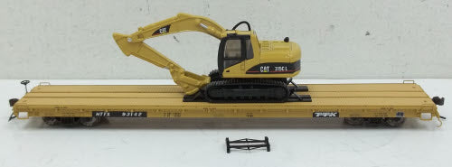 MTH 80-98031 TTX HO Scale 60' Wood Deck Flatcar w/315C Hydraulic Excavator