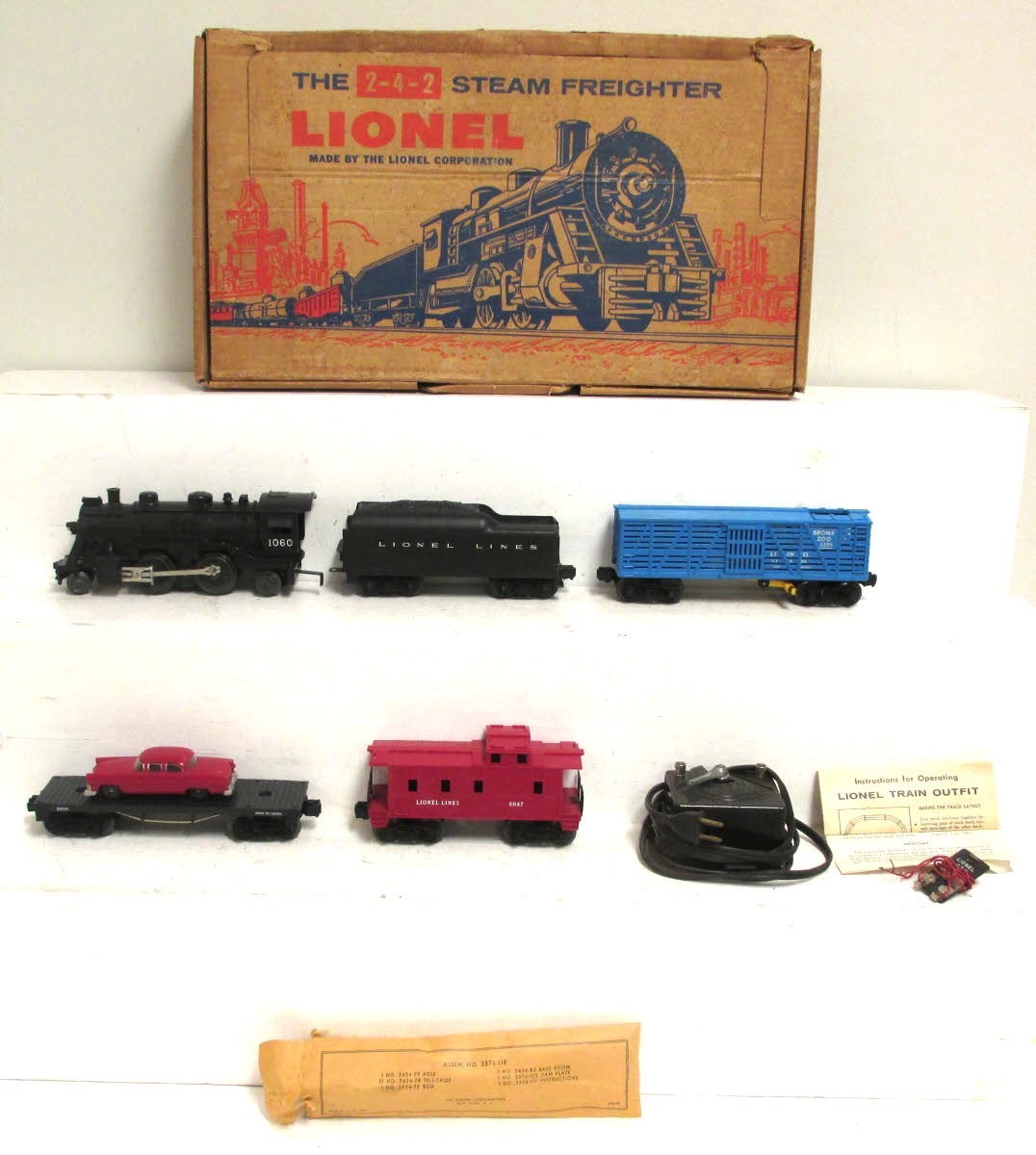 Lionel 1109 Vintage O 1060 Steam Freight Set w/6404, 3386, 6047