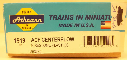 Athearn 1919 HO Firestone Plastics 55' ACF Centerflow Hopper Kit