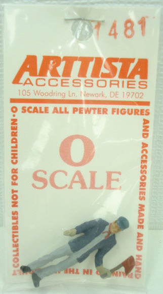Arttista 1481 O Scale Pewter Brakeman with Flag