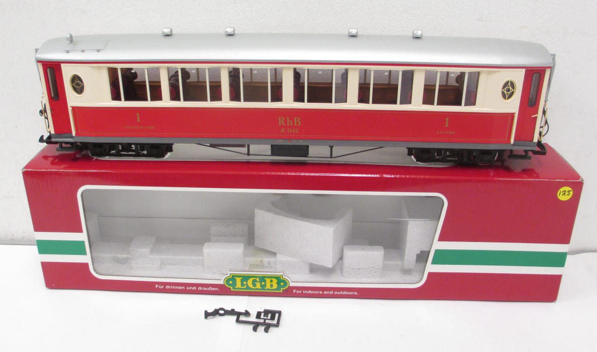 LGB 30650 G Scale RhB Passenger Car - Metal Wheels