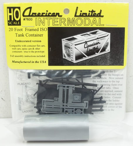 American Limited Models 7600 HO 20' Framed ISO Tank Container Kit