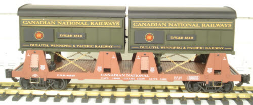 Aristo-Craft 46510 G Scale Canadian National Piggyback Flatcar w/2 Trailers