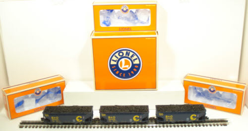 Lionel 6-21882 O Gauge Chessie System Offset Hopper 3-Pack