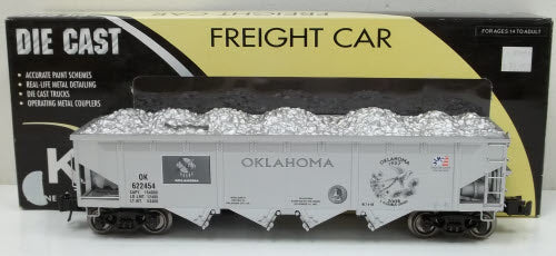 K-Line 6-22454 O Oklahoma State Quarter Diecast 4-Bay Hopper Bank
